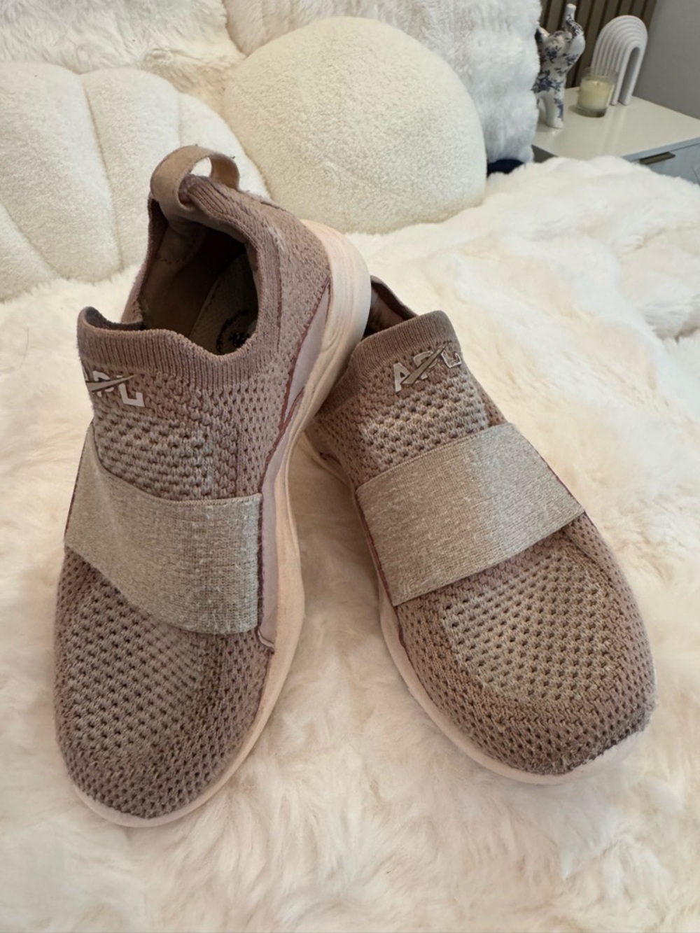 APL Knit Slip-On Sneakers in Dusty Rose